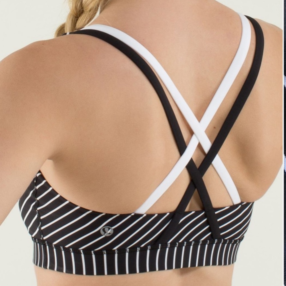 Lululemon Energy Bra Parallel Stripe Size 4 EUC